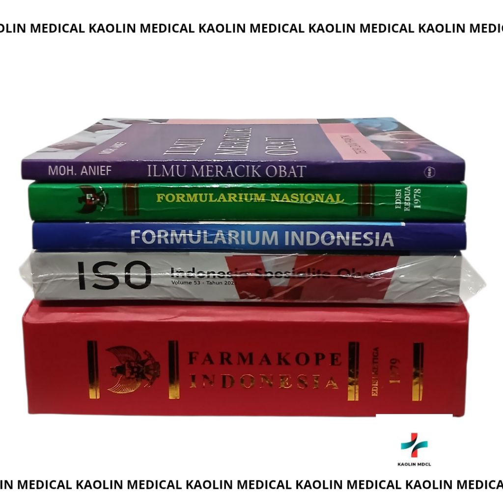 PAKET 5 BUKU FARMASI : Farmakope 3, ISO OBAT, FOI, FORNAS, IMO.