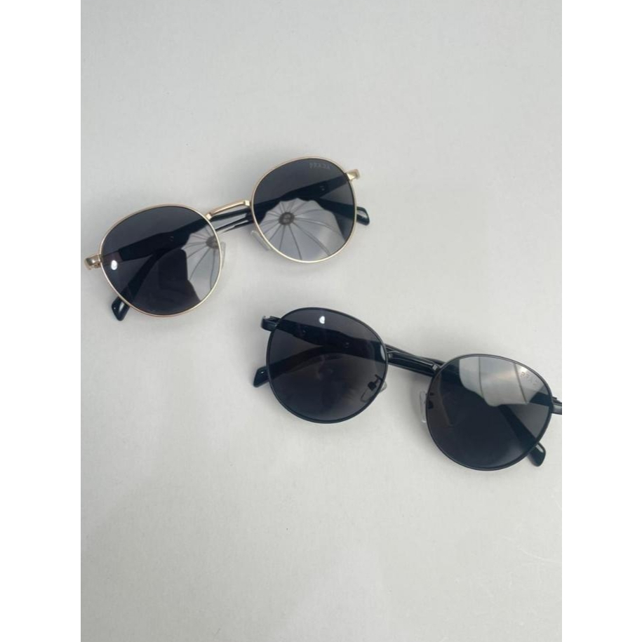 Prada MILANO Frame Kacamata Hitam Polarized Sunglasses Eyewear Pria Wanita