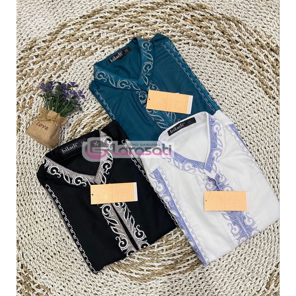baju Koko BILADI lengan pendek/ baju Koko kekinian/baju taqwa dewasa/