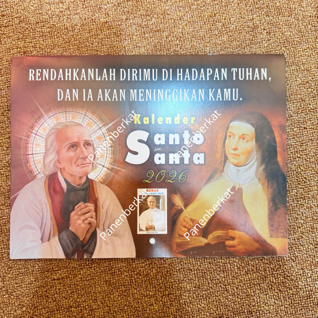 Kalender Liturgi Katolik 2026 Paus Leo XIV | BONUS Poster Paus LEO XIV