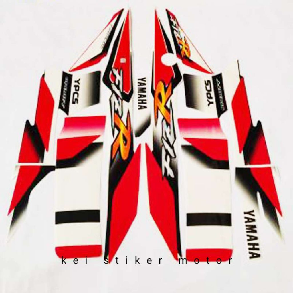 striping yamaha fizr fiz r f1 zr 2001 2002 list body standar MERAH