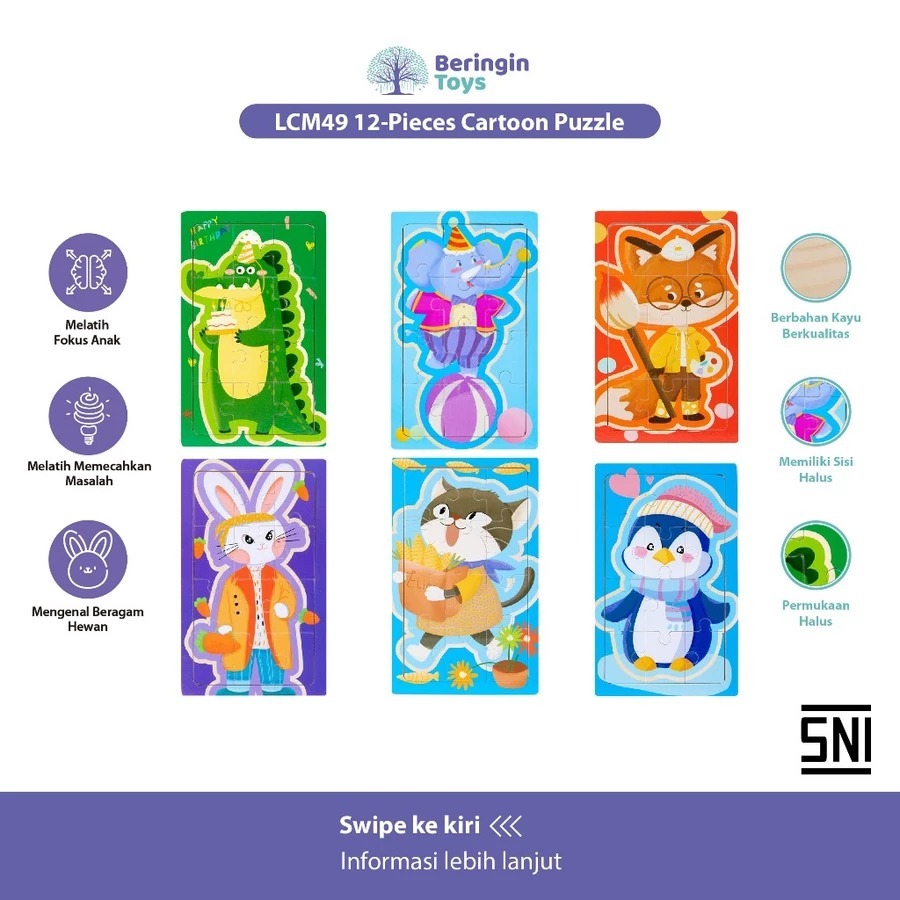 BERINGIN TOYS EARLY EDUCATION MAGNETIC ANIMAL LETTERS - ZSB77 merupakan mainan edukasi berbahan dasa