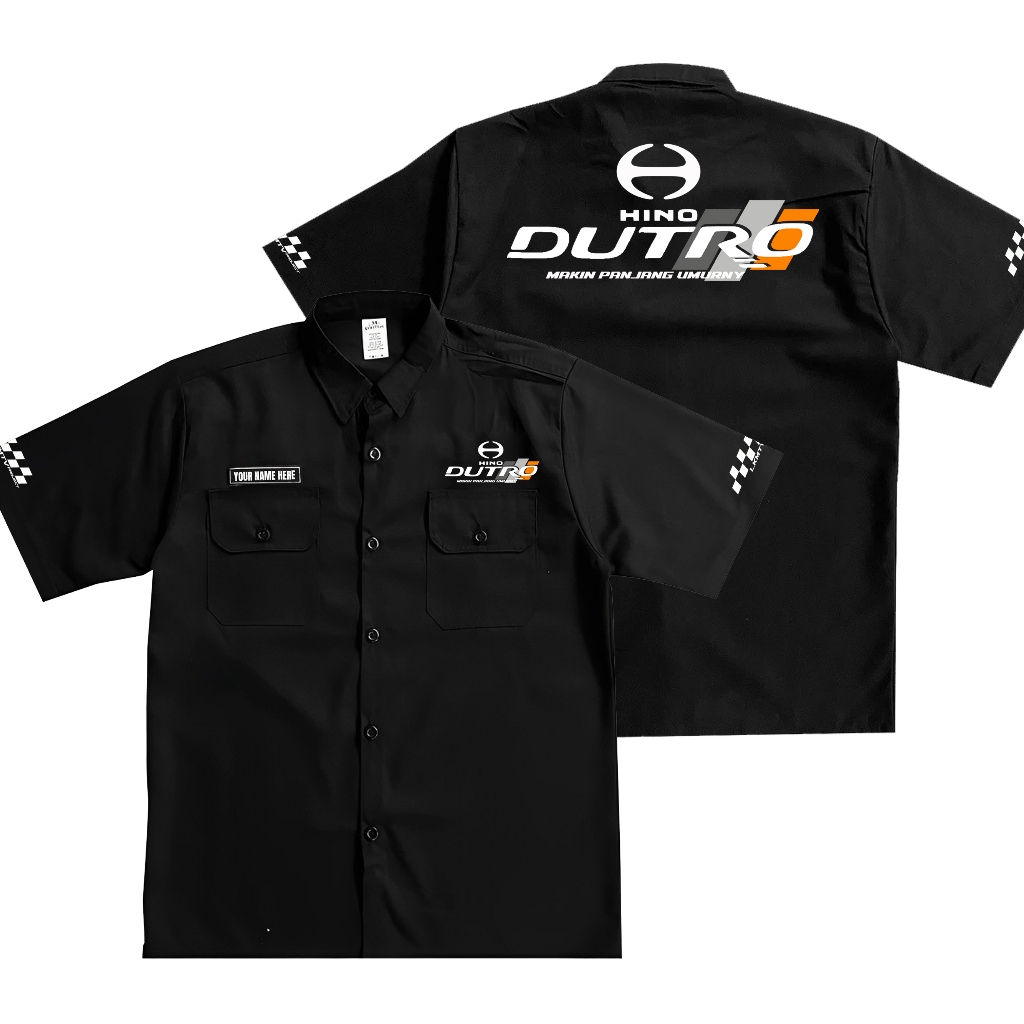 Kemeja PDH WORKSHIRT HINO DUTRO BY LOKOMOTIVE – American Drill Sablon – Seragam Komunitas Mobil