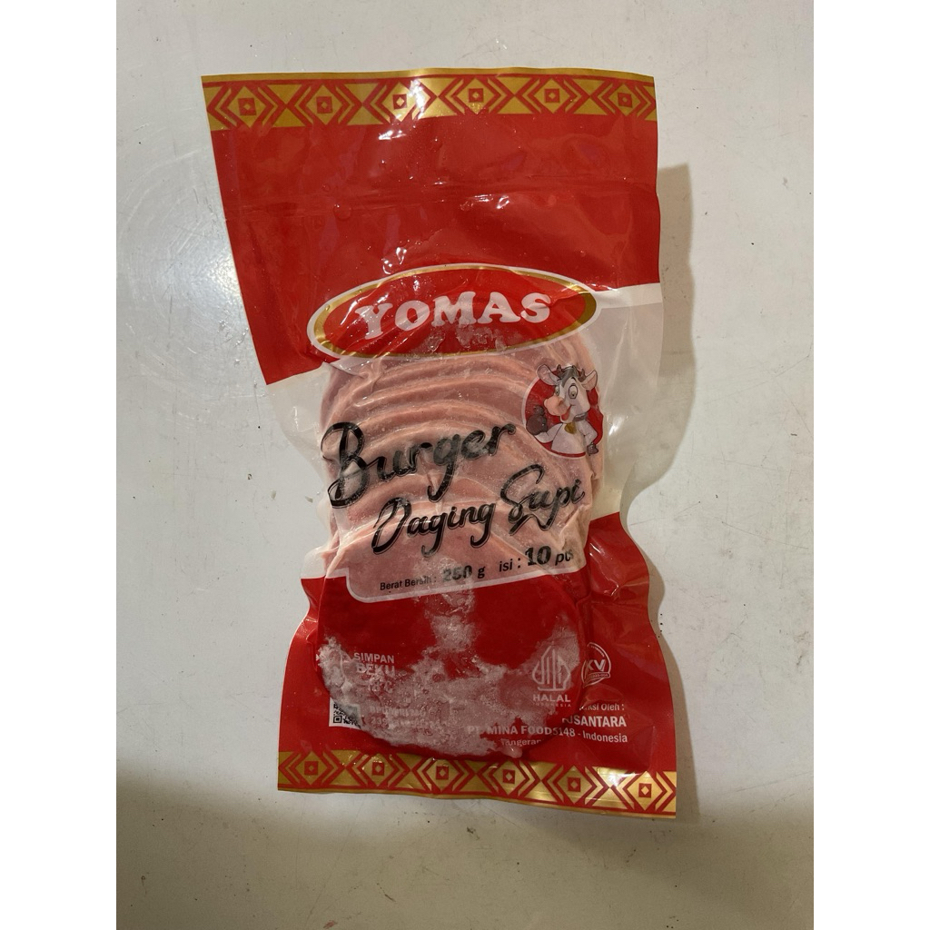 Yomas burger daging sapi