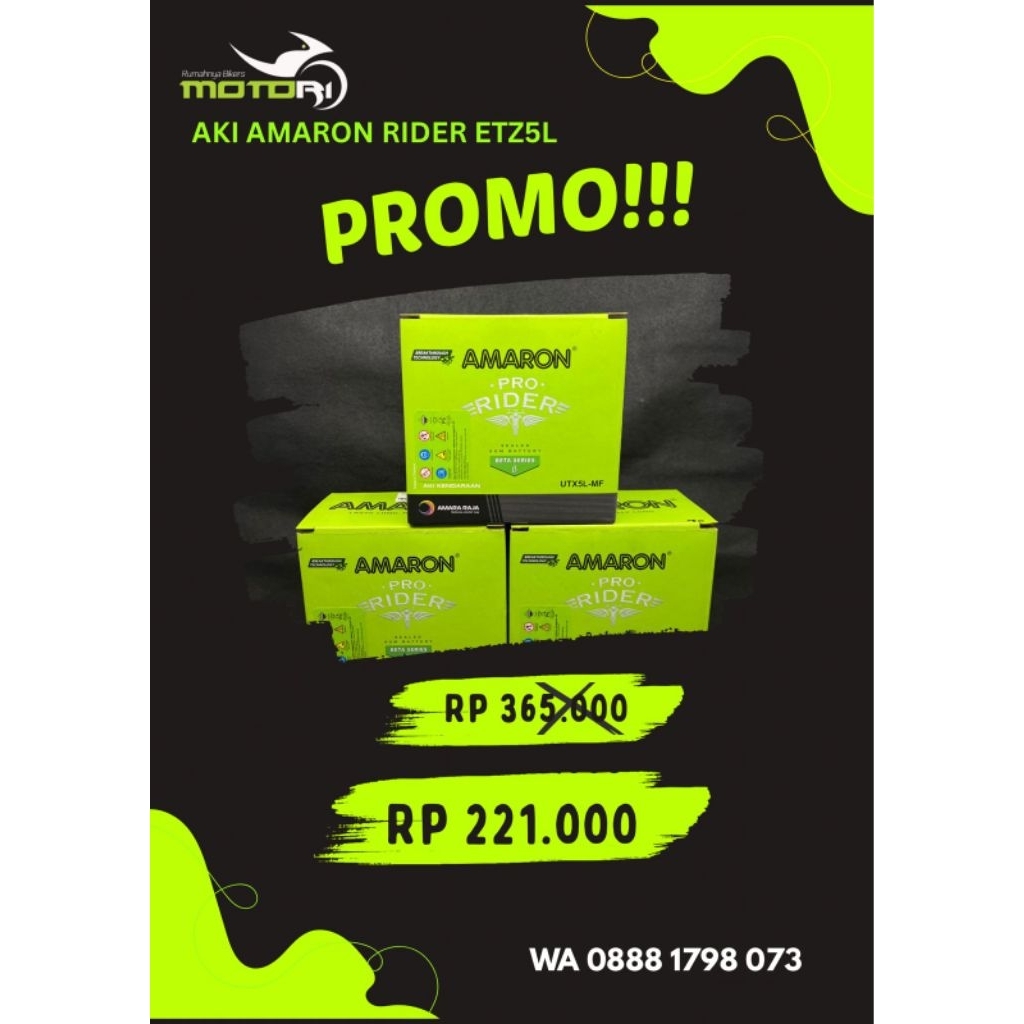 Aki Amaron Rider ETZ5L-MF Motor