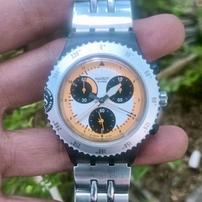 Jam Tangan Swatch Irony Chronograph Original