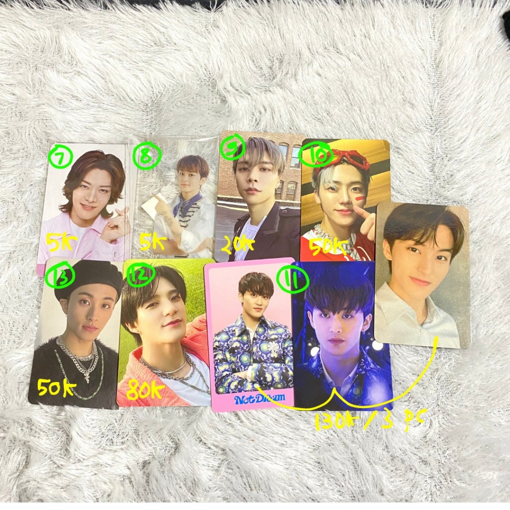 photocard pc official nct dream renjun doyoung chenle yuta mark johnny jaemin jeno jaemin jisung jun