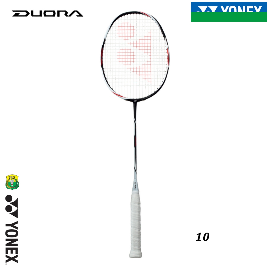 Bulu tangkis Racket-Badminton YONEX DUORA 10 Karbon Lengkap Individu 4U 26Lbs 83g Made In-Japan