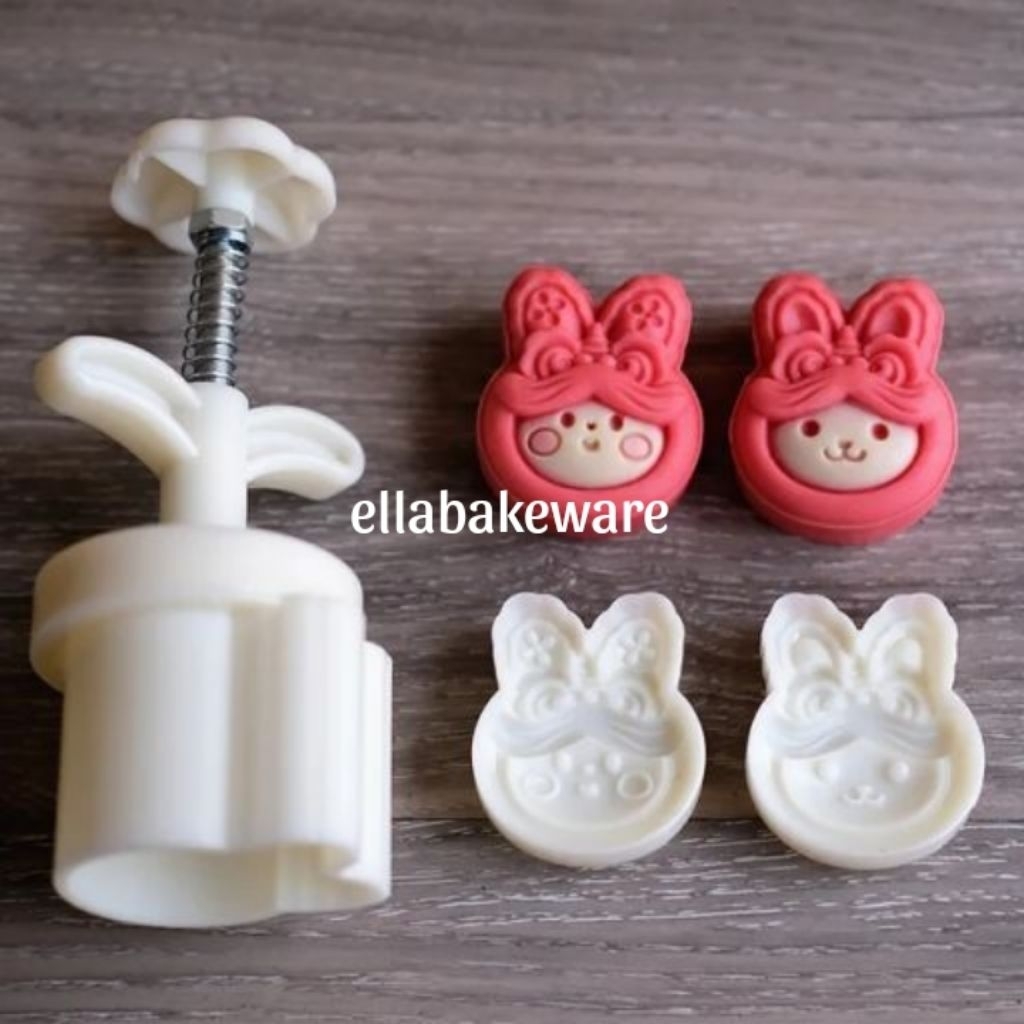 Cetakan Mooncake Karakter Lucu Cetakan Cookies Cetakan Kue tok Angku Kueh press Cetakan kue bulan 50