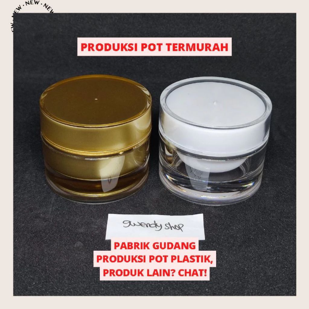 Pot Acrilic Emas 10gr Pot Akrilik Cream 10gr Pot Akrilik Emas 10 gr Pot Acrylic 10gr gold pot akiril