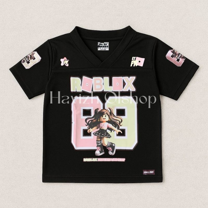 Kaos Jersey Anak Dryfit Roblox 3-12 Tahun / Jersey anak Perempuan