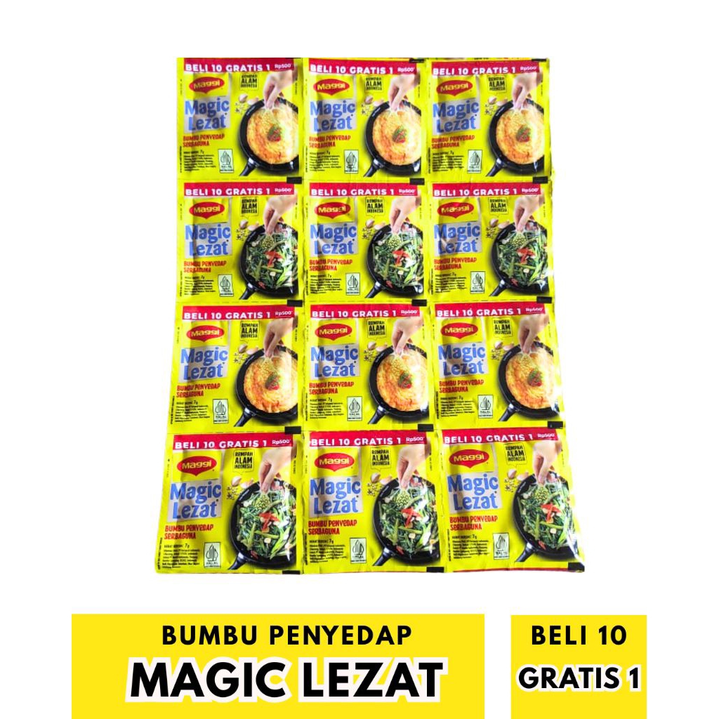 MAGGI MAGIC LEZAT RENTENG (10+1x7g) / PENYEDAP RASA MAGIC LEZAT