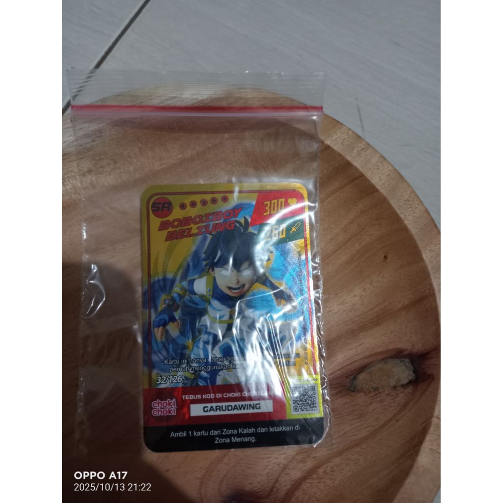 Boboiboy galaxy card emas gold