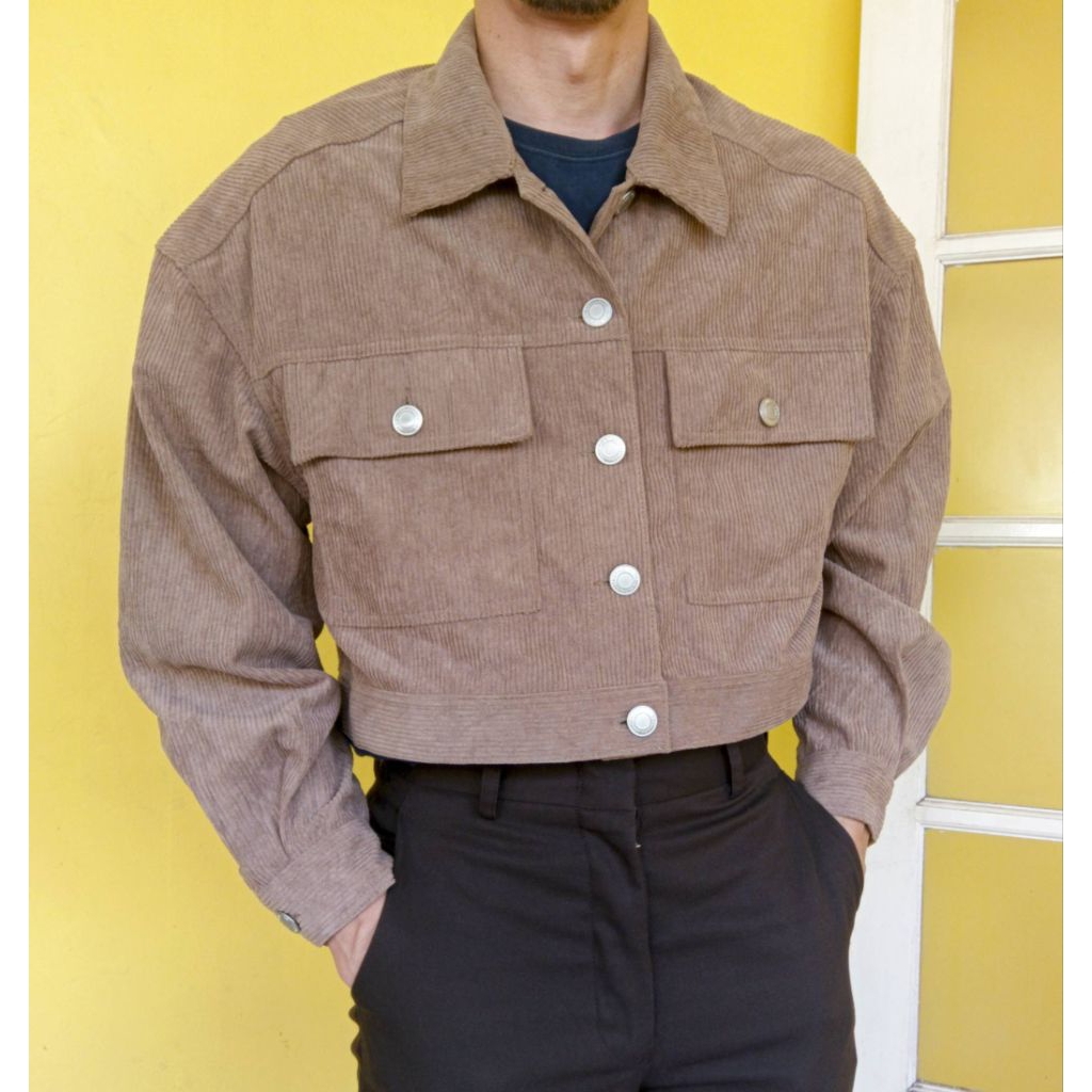 Jaket Corduroy Crop Oversize SUREVE Japan