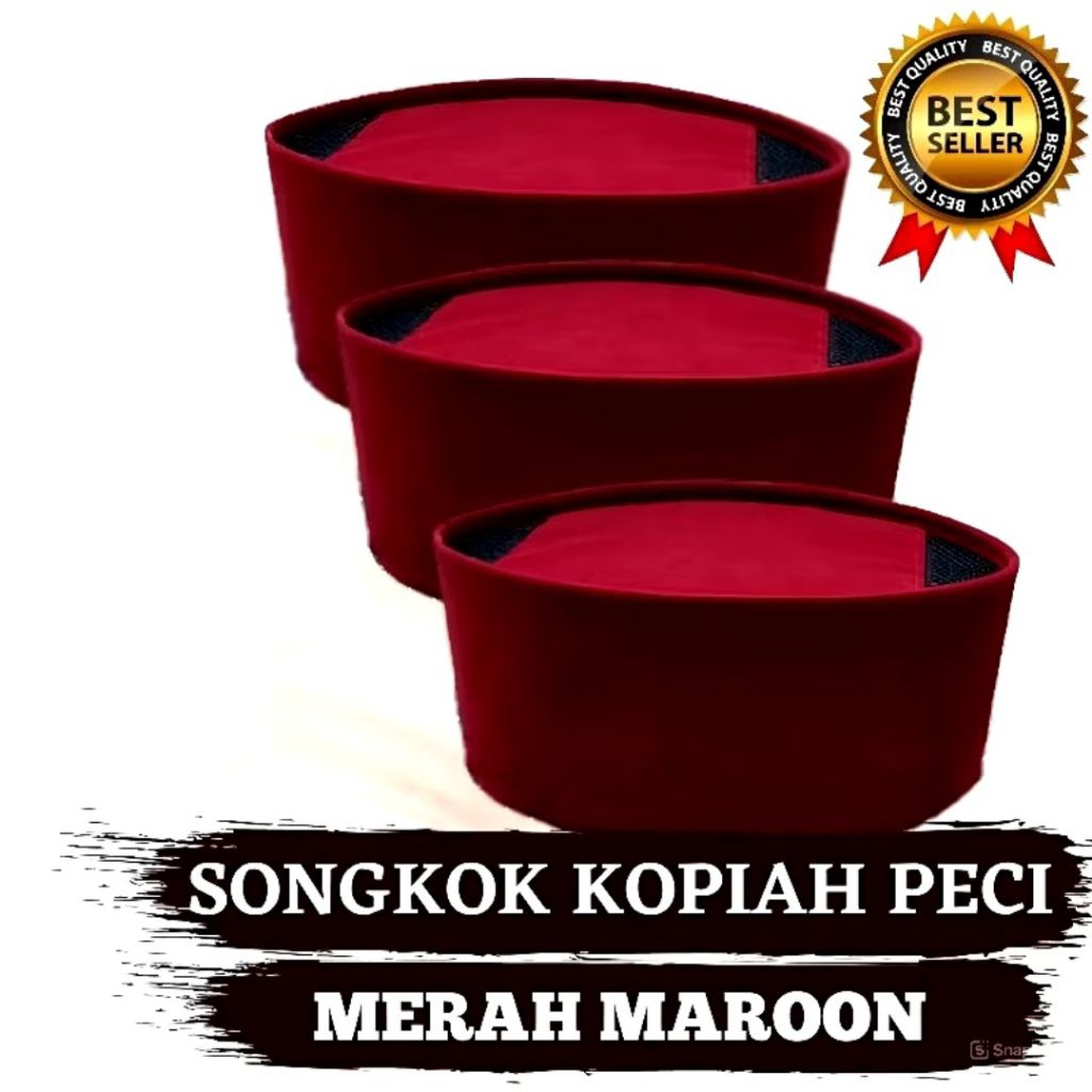 Peci songkok kopiah merah marun ac aladdine classic premium