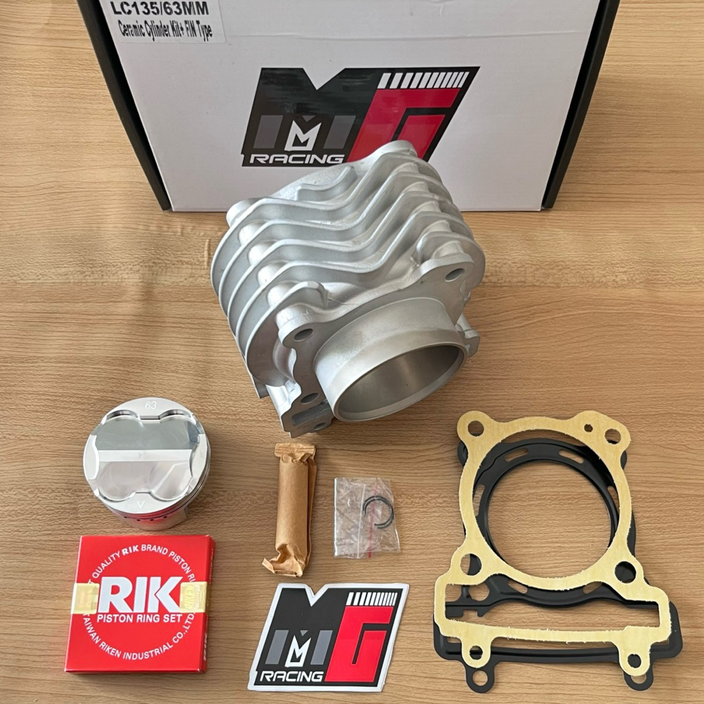 MG RACING BLOK BORE UP BLOCK CERAMIC SIRIP MX KING VIXION NEW OLD R15 V1 V2 SET PISTON FJN FORGED