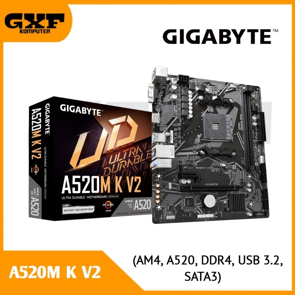 Gigabyte A520M K V2 (AM4, A520, DDR4, USB 3.2, SATA3)