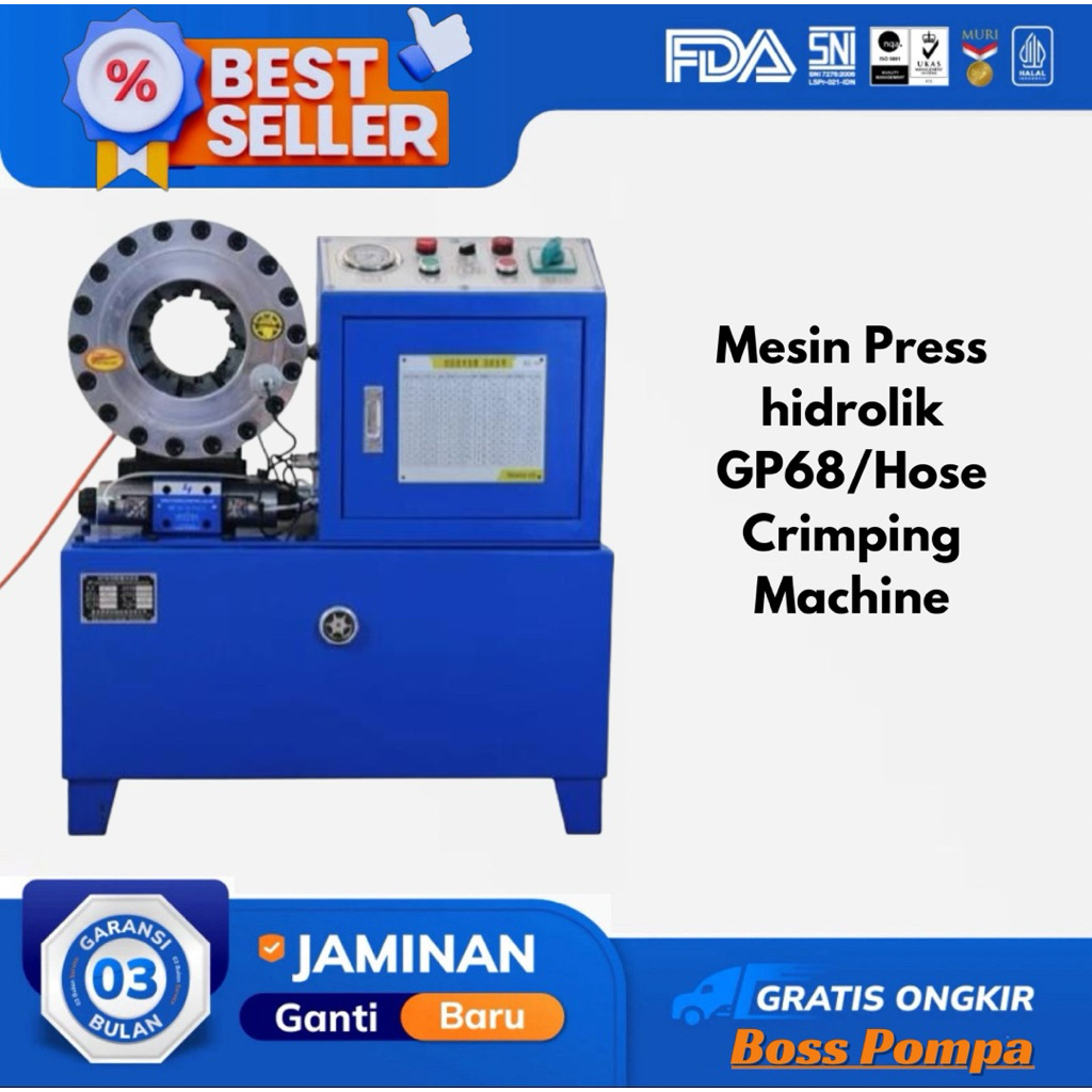 Mesin Press hidrolik GP68/Hose Crimping Machine