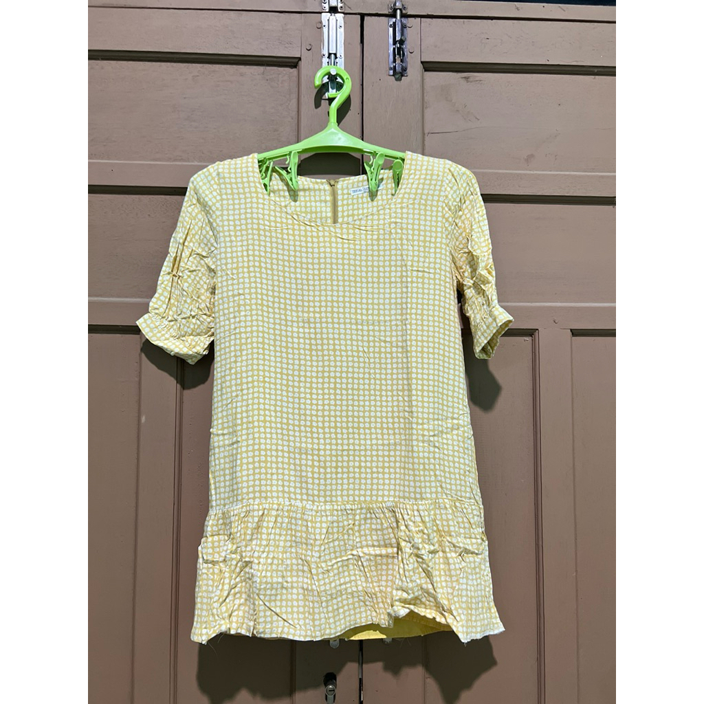 dress motif bunga kecil vintage