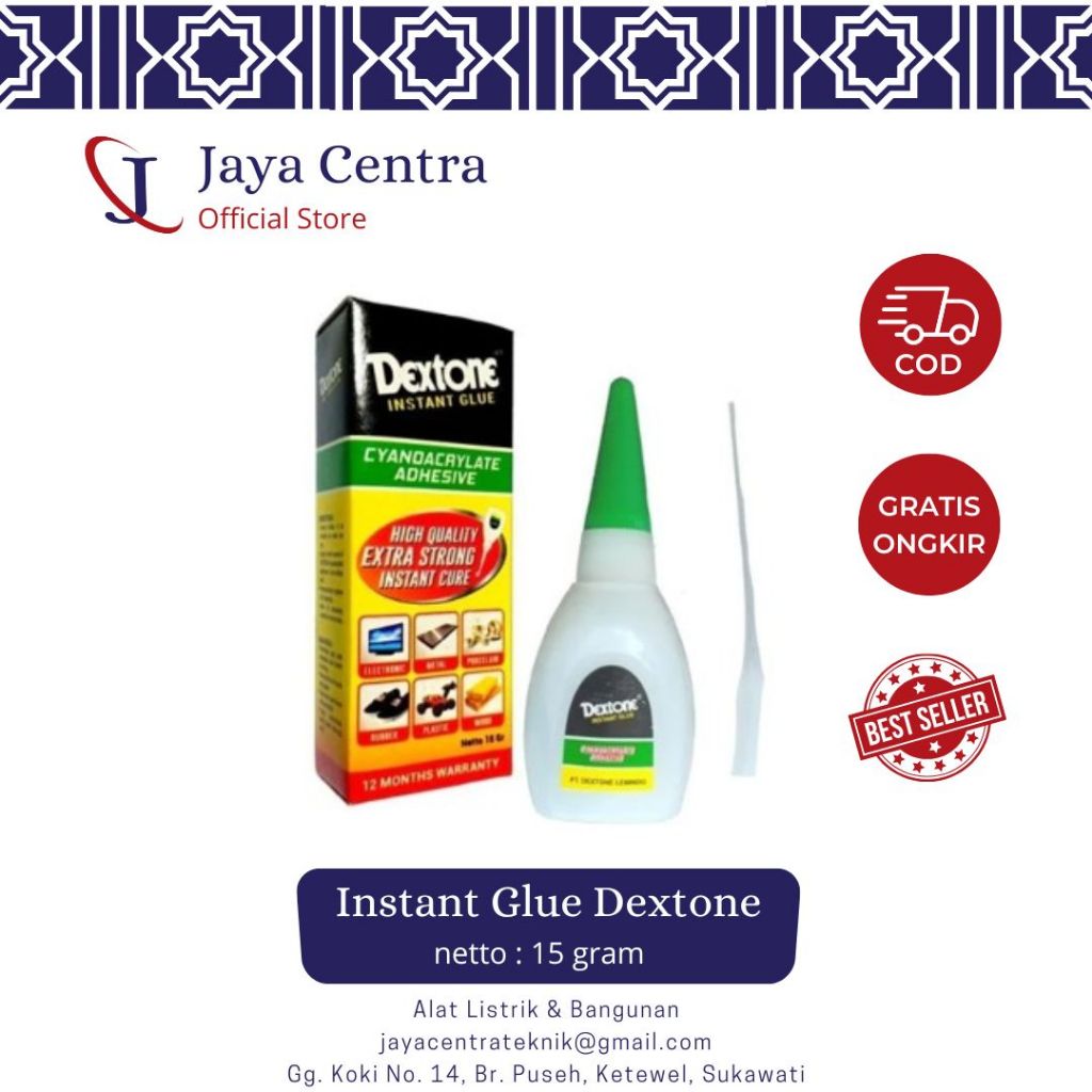 DEXTONE Lem Instan Glue Cair Korea Tetes Setan 5 Menit Kering / Lem Akrilik