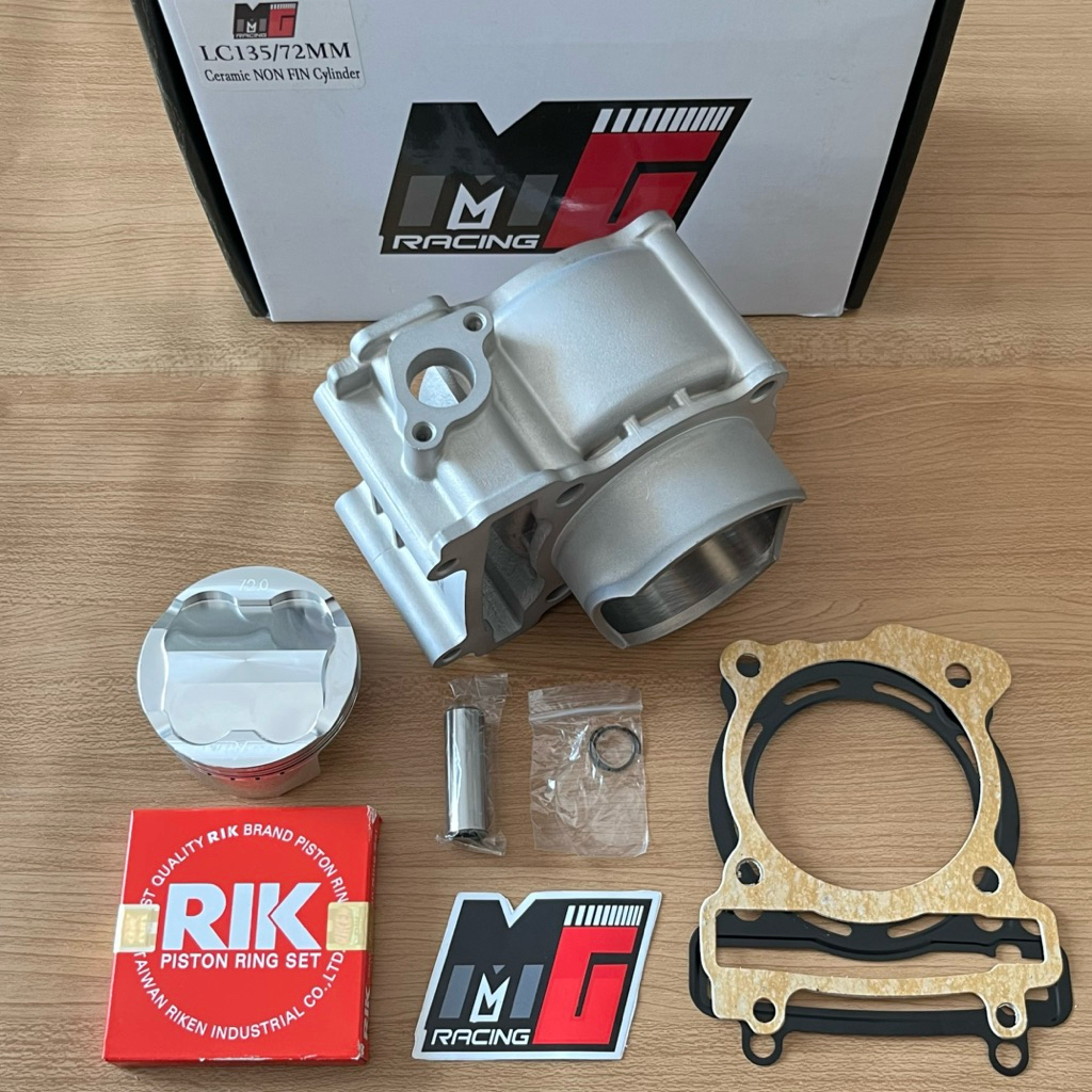 MG RACING BLOK BORE UP BLOCK KIT CERAMIC MXKING VIXION MX OLD R15 V1 V2 SET PISTON FJN FORGED