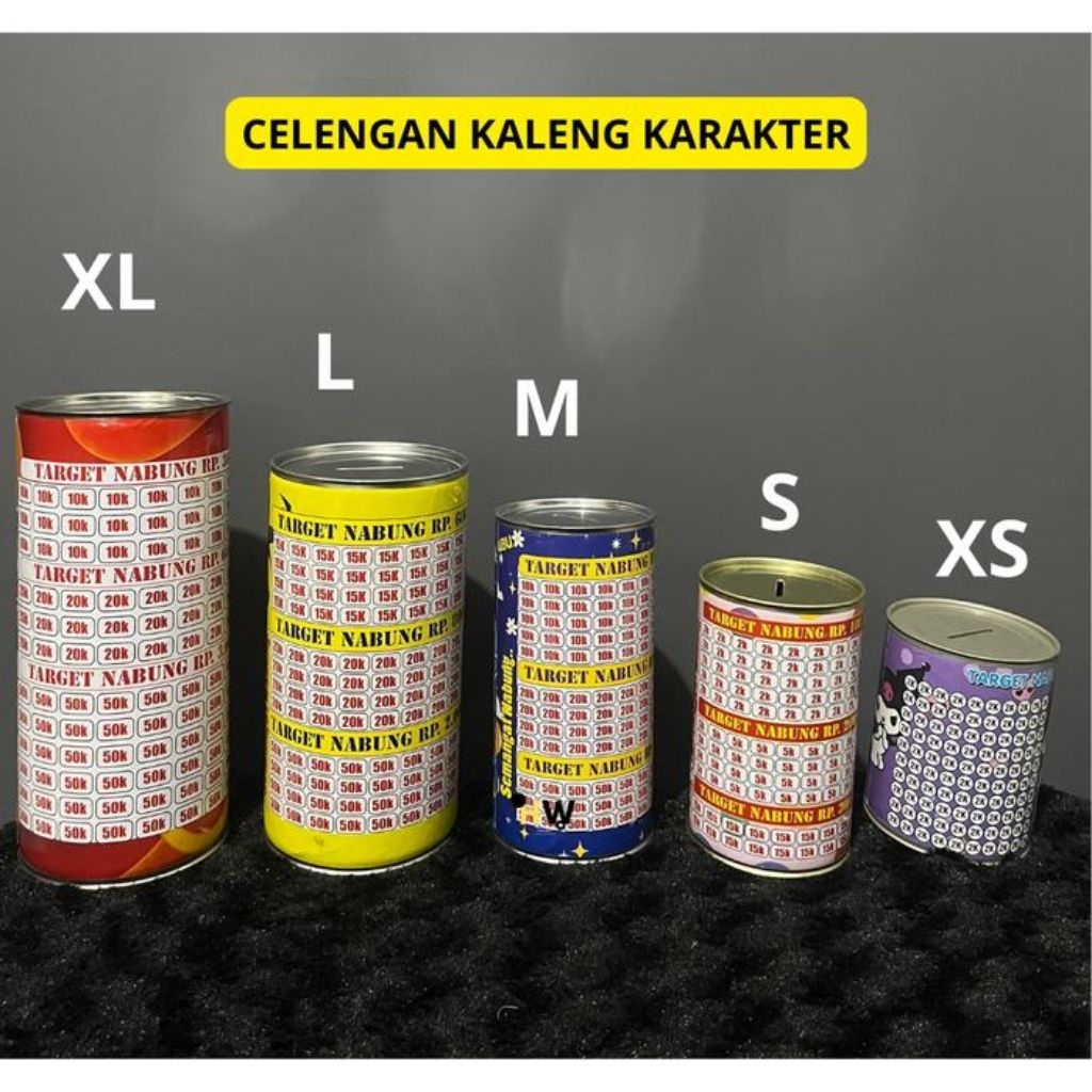 Celengan Kaleng Jumbo | Celengan Target Karakter