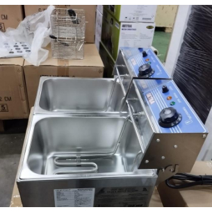 DEEP FRYER LISTRIK 2 TANK GETRA EF-89 PENGGORENGAN AYAM KENTANG FRIED CHICKEN ORIGINAL