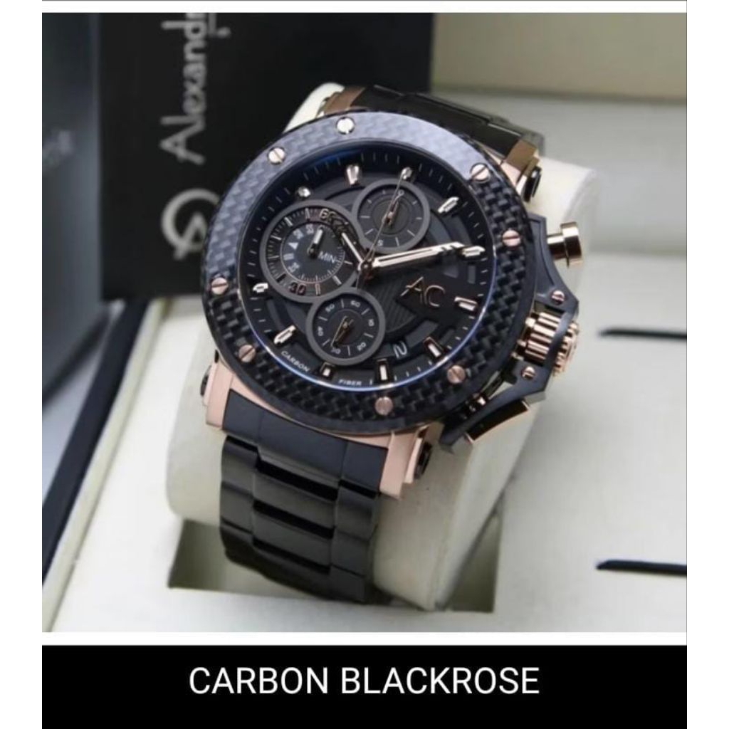 alexandre Christie AC 9205 hitam rosegold
