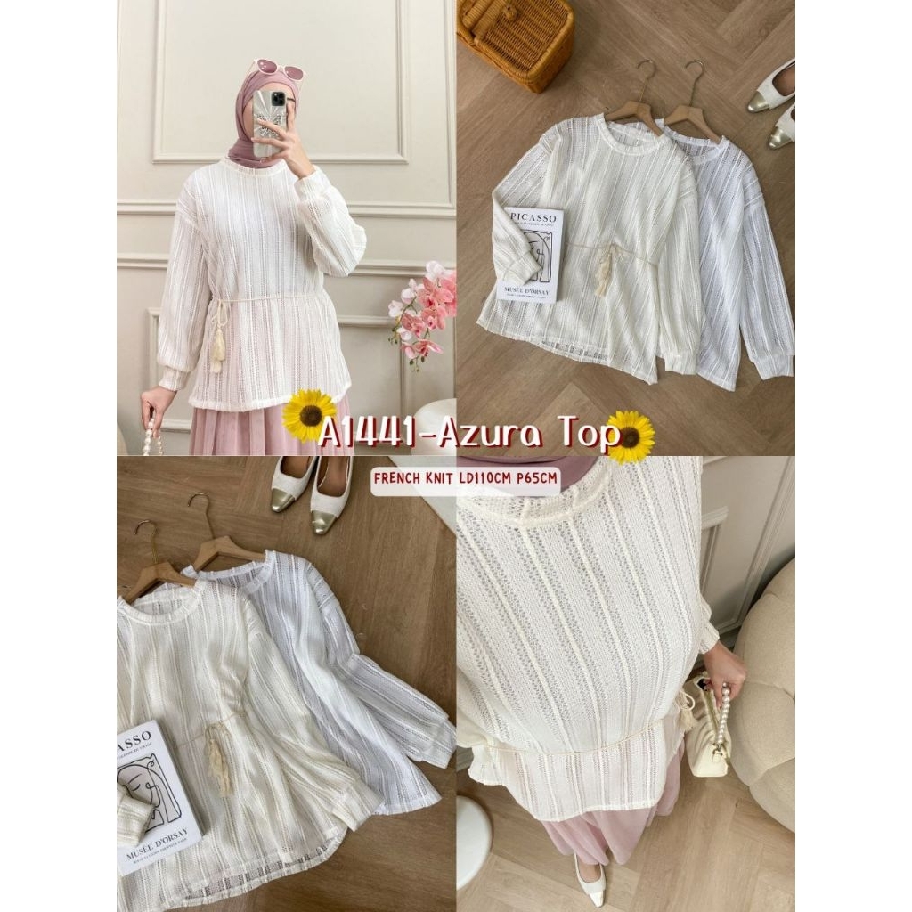 Grosir Azura Top A1441 bahan french knit Ld 110