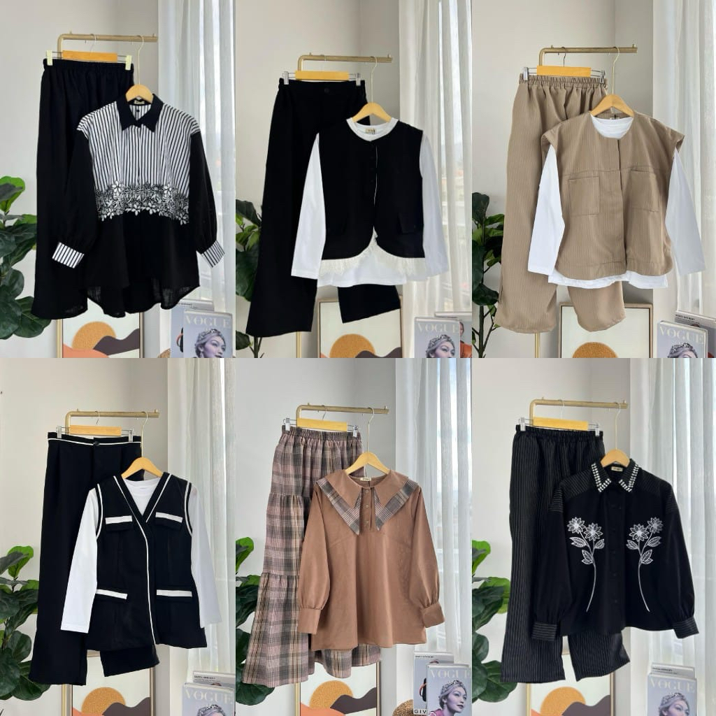 Set Athayaa - Kombinasi Terbaru- one set athayaa daily setelan knit import set athayaa set