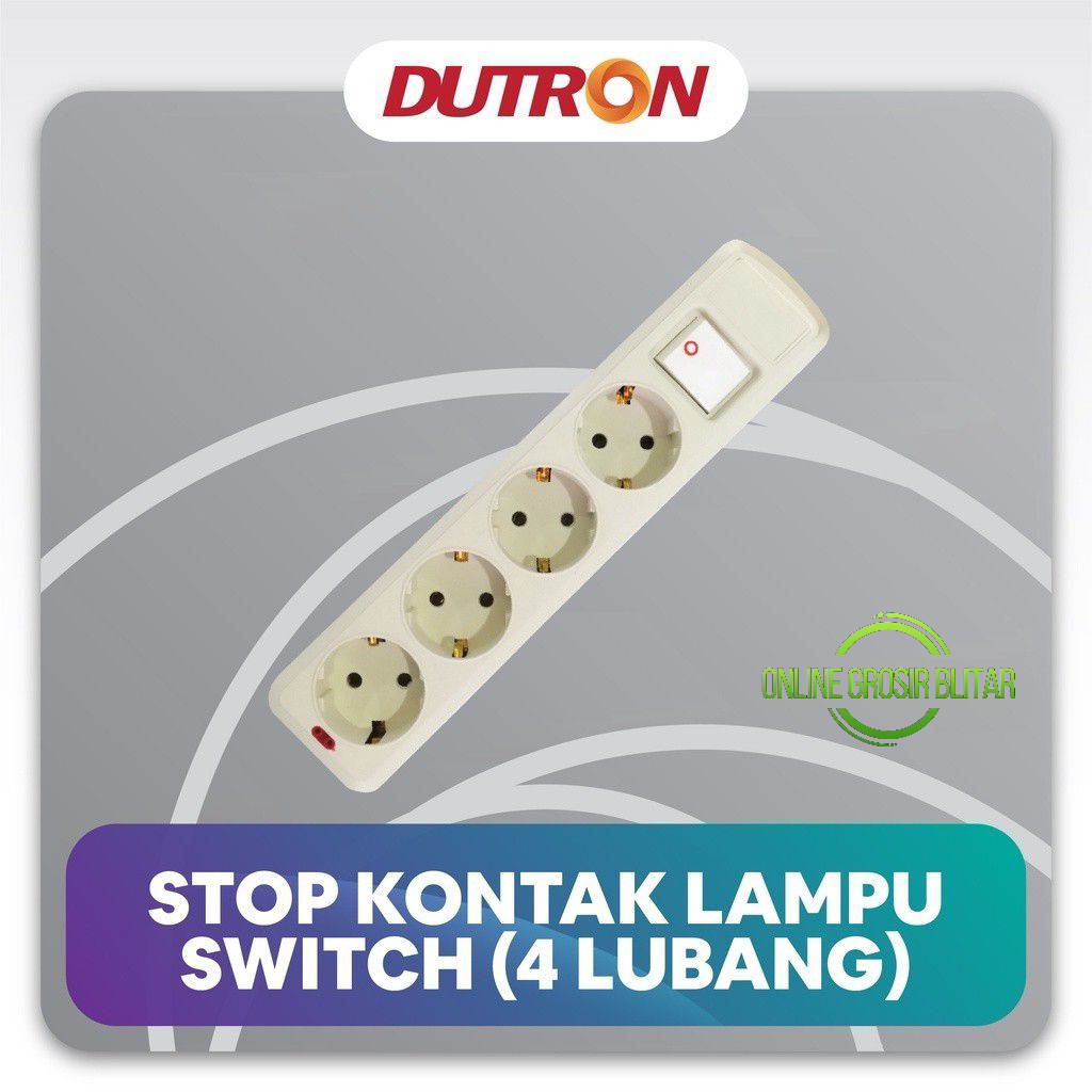 Dutron Stop Kontak 3 / 4 / 5 Lubang + Saklar/Switch