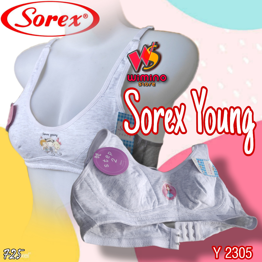 C725 Sorex Bra / Bh Busa Remaja Tanpa Kawat Cup A Size  32 - 36 Dua Pengait