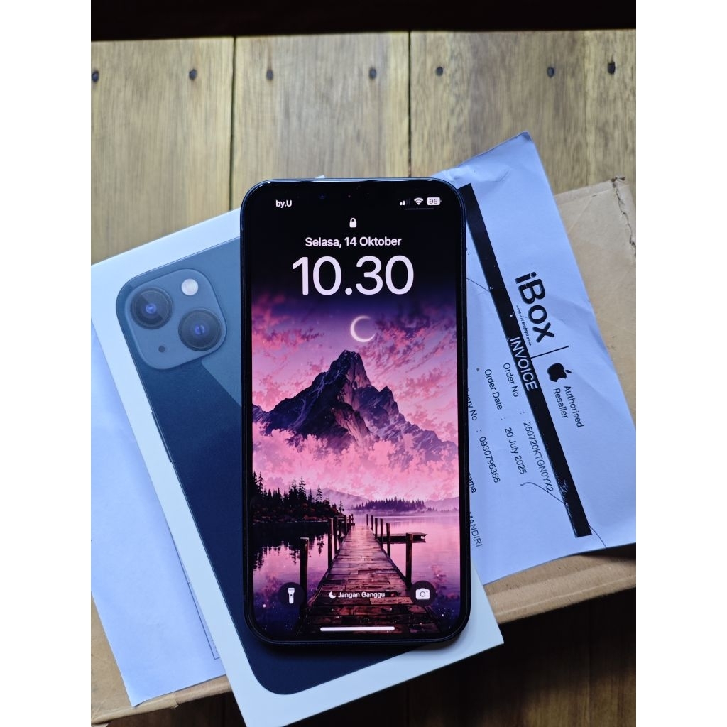 Apple iPhone 13 128GB iBox BH 100 (Bekas Pemakaian Pribadi) Bonus : Charger, Casing,Tempered glass