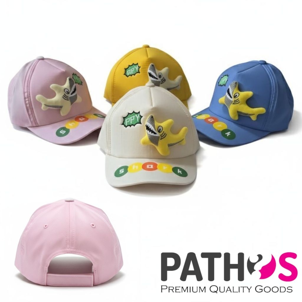 Topi Baseball Anak Shark Ikan Hiu Boneka