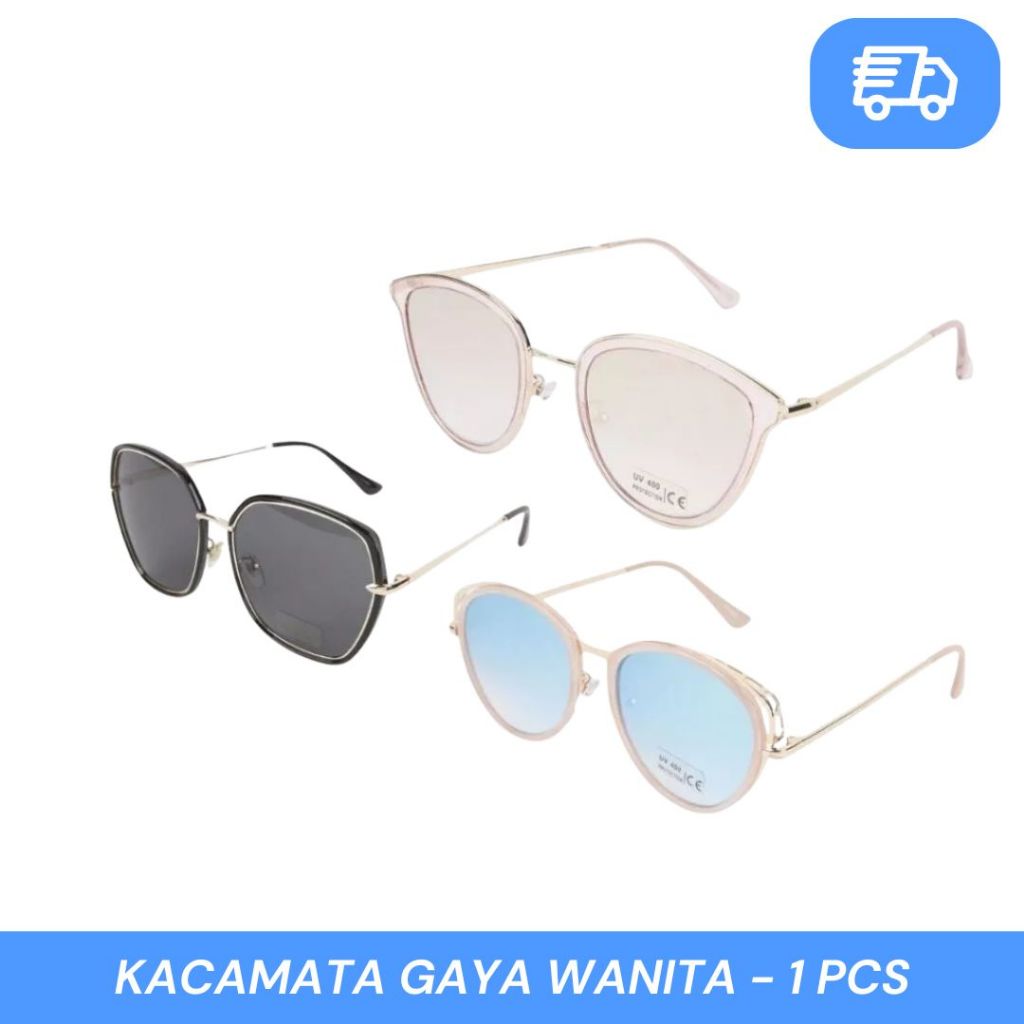 Kacamata Gaya Wanita Trendy – 1 Pcs Random | Fashion Stylish & Elegan - Oki Doki
