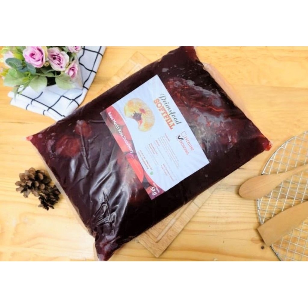 SELAI STRAWBERRY SOFTFILL 5KG / SELAI STRAWBERRY PRIMSFOOD SOFTFILL / SELAI STRAWBERRY EKOMONIS