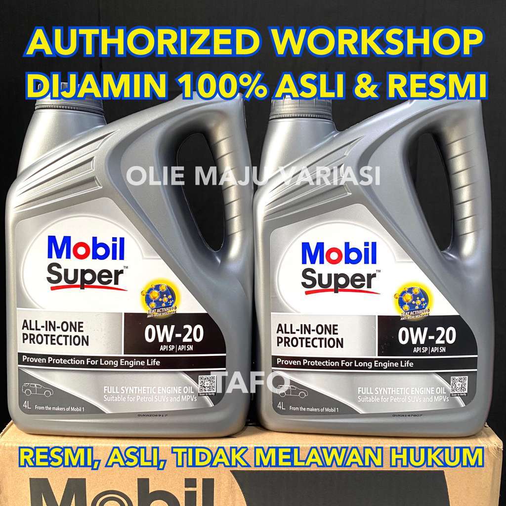 OLI MOBIL SUPER 0w20 / MOBIL 0w 20 ALL IN ONE PROTECTION / MOBIL SUPER 0w-20