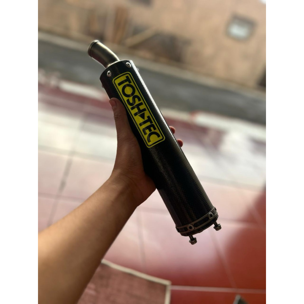 KNALPOT SILINCER TOSTECH ORIGINAL 2ND CARBON TITANIUM HIGH QUALITY 100% ORIGINAL