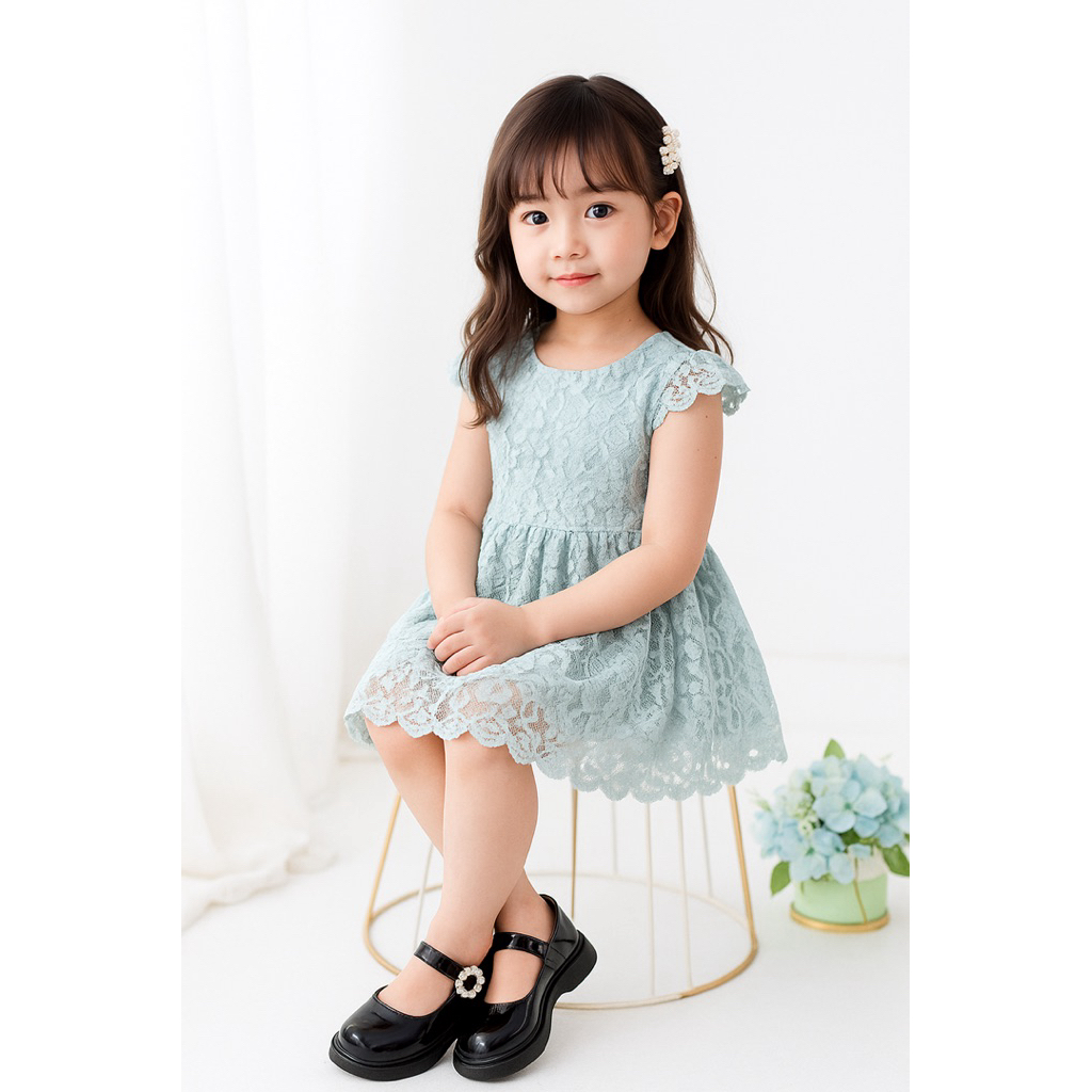 Tisaloft Sepatu Anak Perempuan Ukuran 26-35 Anti Slip Model Bunga Kecil Kece