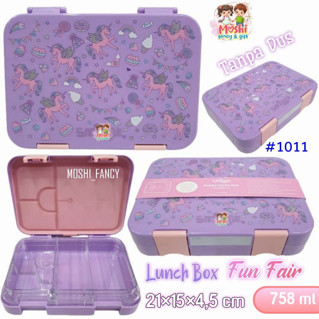 Tempat Makan Fun Fair Unicorn / Meal Set Unicorn  / Box Bekal Anak Perempuan / Lunch Box Anak Girl /