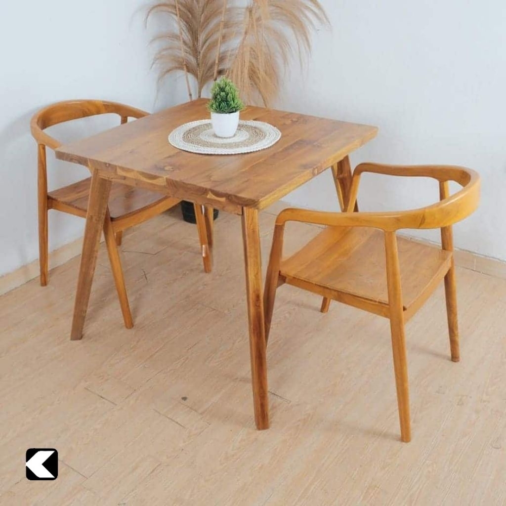 SET KURSI TERAS MINIMALIS KAYU JATI KURSI MAKAN CAFE SET MEJA MAKAN MINIMALIS 2 KURSI