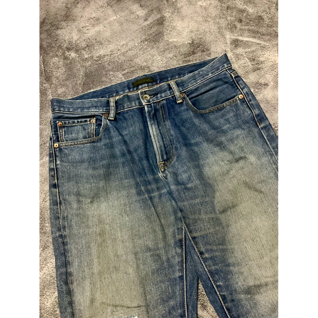 celana panjang jeans uniqlo - uniqlo selvedge jeans