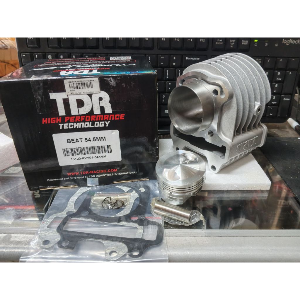 BLOK SET PISTON 54.5MM TDR RACING HONDA BEAT KARBU(KVY) ORIGINAL TDR