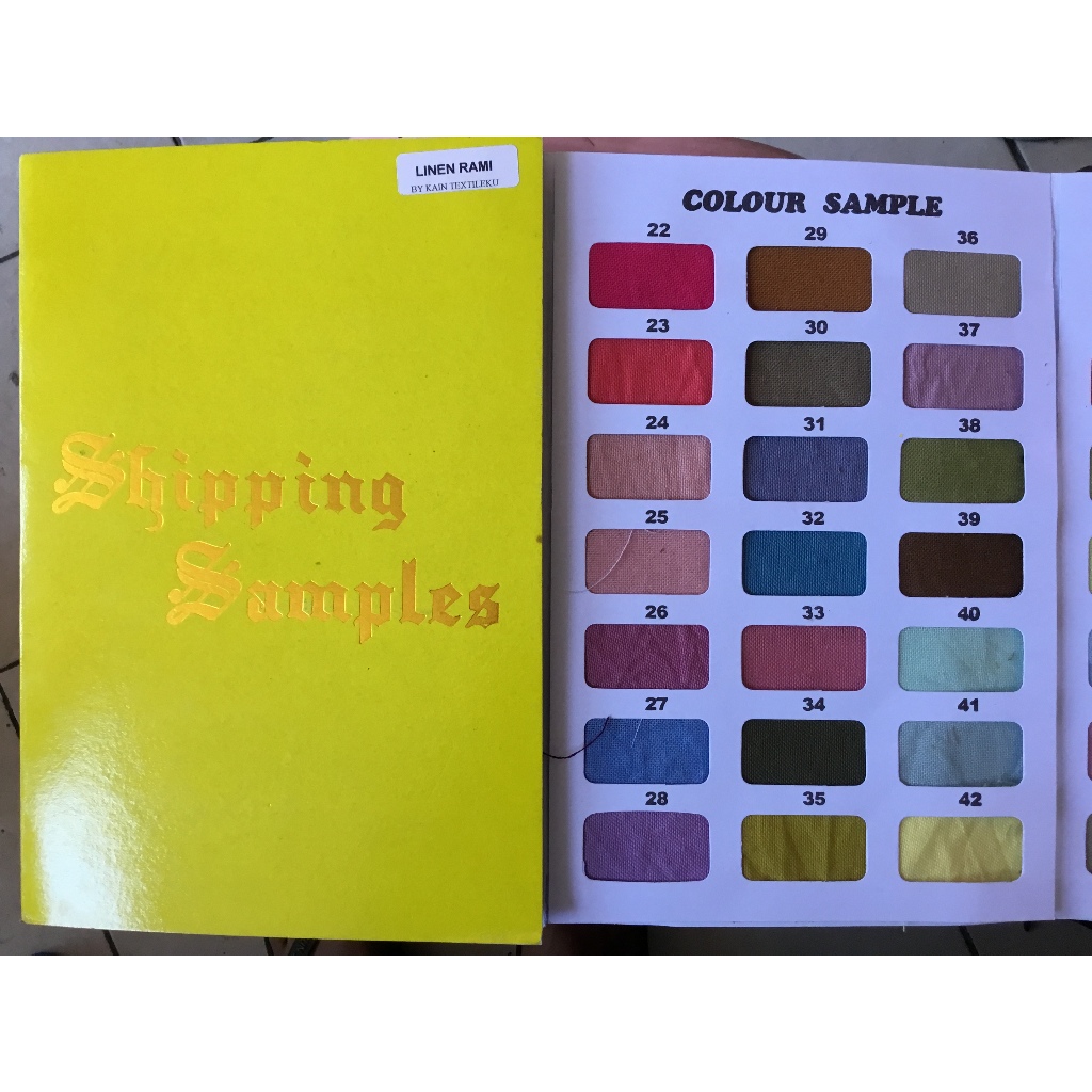 jual kain linen rami merek shipping sample bahan untuk seragam dan baju/ kain bahan untuk uniform