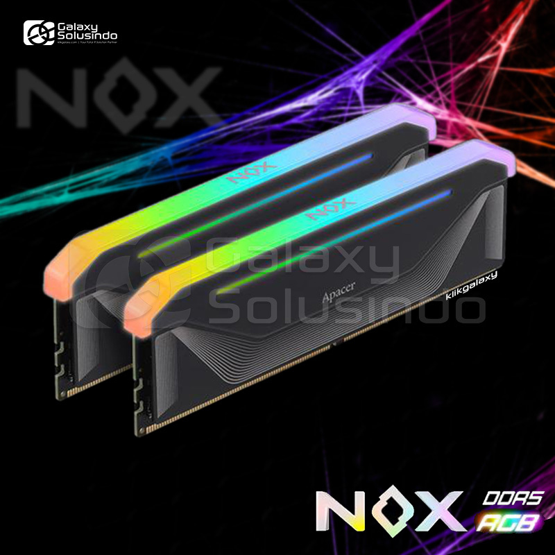 APACER NOX RGB 32GB (2 x 16GB) DDR5 6400MHz Dual Kit - AH5U32G64C652NBAA2 Black Memory RAM - GM