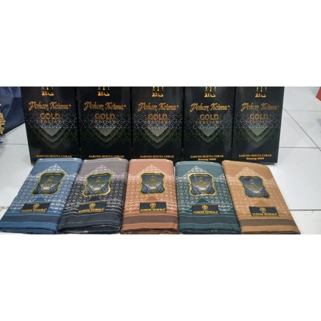 grosir 10pcs/20pcs .SARUNG TENUN POHON KURMA GOLD BALIAN