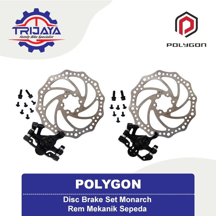 Polygon Disc Brake Set Monarch Mechanical Disc Brake Rem Mekanik Cakram Sepeda