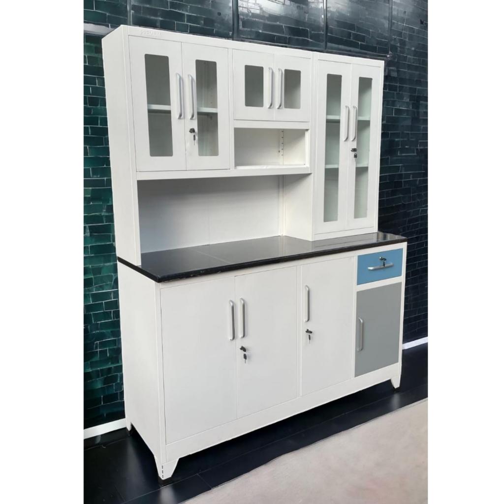 lemari dapur besi metal / kitchen set steel / Rak dapur / rak piring besi