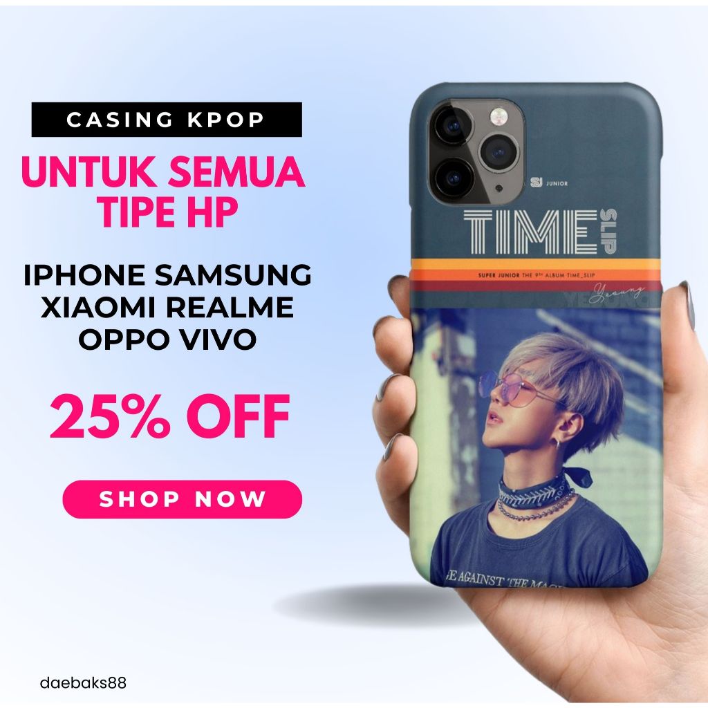 CASING HARDCASE SOFTCASE iPHONE/SAMSUNG/XIAOMI/VIVO/OPPO/REALME SUPER JUNIOR TIME SLIP YESUNG