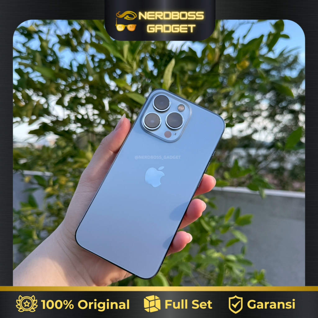 IPHONE 13 PRO SIERRA BLUE 512GB CAKEP MULUS MANTAP ORIGINAL APPLE